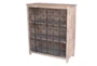 Light Brown Cabinet With Black Iron Doors - Signature
