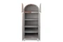 Walnut + Grey Bishop Tall Cabinet - Storage