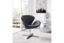 Grey Tulip Swivel Arm Chair - Room