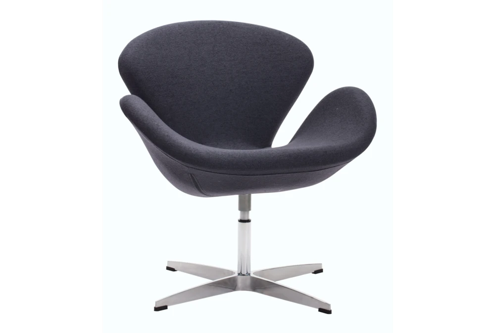 Grey Tulip Swivel Arm Chair
