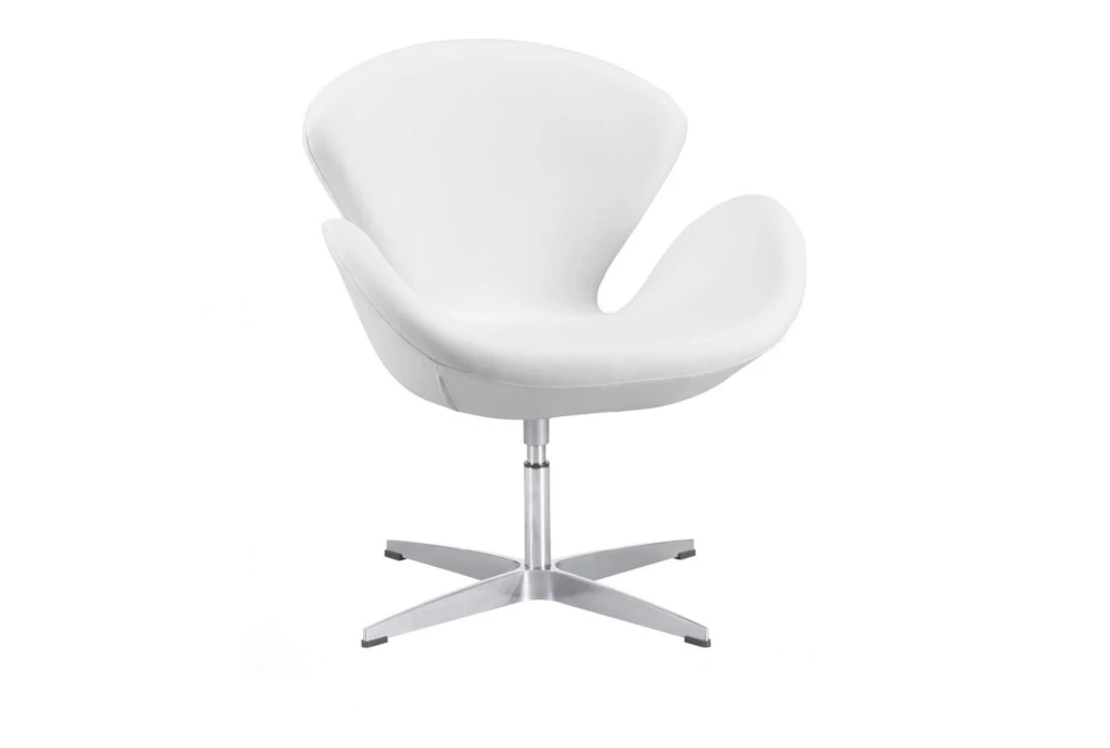 White Tulip Swivel Arm Chair