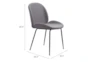 Grey Scooped Dining Chair Set Of 2 - Detail