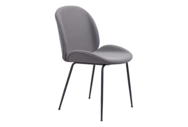 Grey Scooped Dining Chair Set Of 2