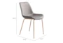 Grey Velvet Contract Grade Bucket Seat Dining Chair Set Of 2 - Detail