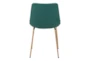 Green Velvet Bucket Seat Dining Chair Set Of 2 - Detail