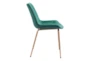 Green Velvet Bucket Seat Dining Chair Set Of 2 - Side