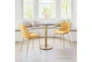 Yellow Velvet Bucket Seat Dining Chair Set Of 2 - Room
