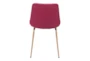 Red Velvet Bucket Seat Dining Chair Set Of 2 - Back