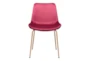 Red Velvet Contract Grade Bucket Seat Dining Chair Set Of 2 - Detail