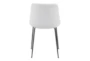 White Faux Leather Bucket Seat Dining Chair Set Of 2 - Detail