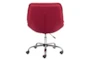 Red Plush Velvet Desk Chair - Detail