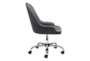 Black Quilted Back Curved Desk Chair - Detail