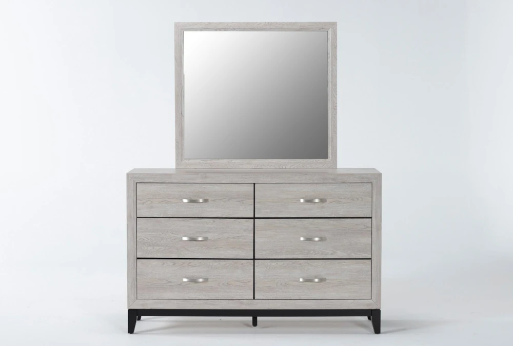 Finley White Dresser/Mirror