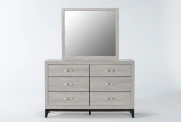 Finley White 6 Drawer Dresser/Mirror