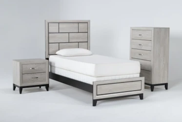 Finley White Twin 3 Piece Bedroom Set
