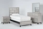Finley White Twin 4 Piece Bedroom Set - Signature