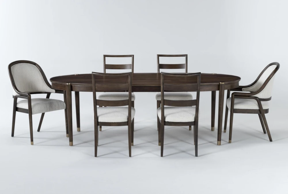 Brighton 76-94" Oval Extendable Dining With Side Chair + Arm Chair Set For 6 By Nate Berkus + Jeremiah Brent