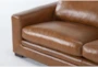 Mason Brown Leather 89" Sofa - Detail