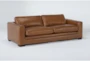 Mason Brown Leather 89" Sofa - Side