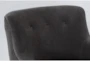 Katrina Velvet Grey Swivel Glider Arm Chair - Detail