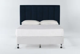 Blakely California King Upholstered Headboard With Metal Bed Frame