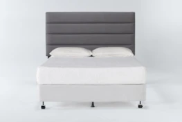 Britte Queen Upholstered Headboard With Metal Bed Frame