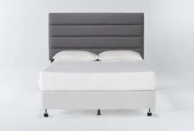 Britte California King Upholstered Headboard With Metal Bed Frame