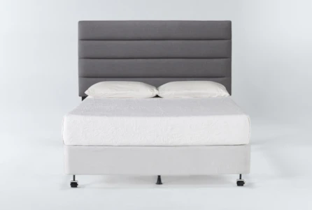 Britte King Upholstered Headboard With Metal Bed Frame