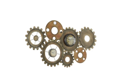 Gold Round Gear Clock – Simply Distinctive Concepts