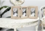 Wood 3 Photo Folding Picture Frame With Bead Trim Detailing  - Room