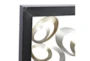Gold Metal Eliptical Wood Framed Wall Panel - Detail