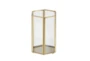 Gold Metal And Glass Hexagon Lanterns-Set Of 3 - Front