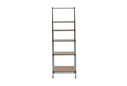 5-Tier Wood And Metal Ladder Bookcase