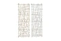 Gold And Silver Crosshatched Abstract Metal Wall Panel-Set Of 2 - Signature