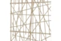 Gold And Silver Crosshatched Abstract Metal Wall Panel-Set Of 2 - Detail