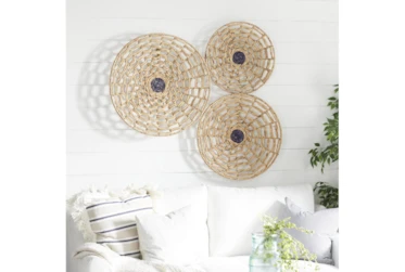 Brown Seagrass Wall Art-Set Of 3