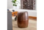 14" Hammered Bronze Barrel Accent Table - Room