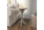 15" Round Wood Two Tone Carved Pedestal Accent Table - Room