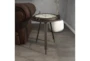19 Inch Iron And Glass Compass Accent Table - Room
