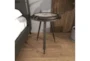 19 Inch Iron And Glass Compass Accent Table - Room