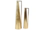 Gold Modern Metal Vase With Handle-Set Of 2 - Signature