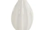 White Textured Ceramic Tall Bud Vase-Set Of 3 - Detail