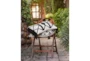 Outdoor Accent Pillow - Black / Ivory X Pattern With Tassels 18X18 - Room