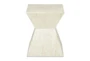 16" Contemporary White Shell Inlaid Wooden Accent Table - Back