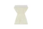 16" Contemporary White Shell Inlaid Wooden Accent Table - Material