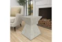 16" Contemporary White Shell Inlaid Wooden Accent Table - Room