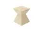 16" Contemporary White Shell Inlaid Wooden Accent Table - Signature