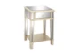 27" Gold And Mirror End Table - Material
