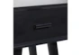28" One-Drawer Black Accent Table - Detail