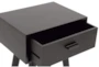 28" One-Drawer Black Accent Table - Storage